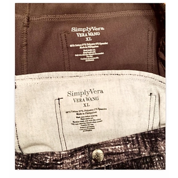 SIMPLY VERA VERA WANG Sz XL Bundle of 2 Patterned Leggings - Picture 4 of 4